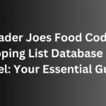 trader joes food codes shoping list database list excel