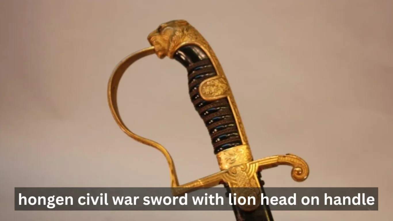 hongen civil war sword with lion head on handle